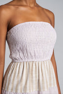 Striped Smocked Bodice Tiered Sundress
