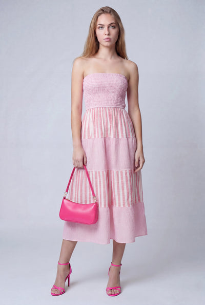 Striped Smocked Bodice Tiered Sundress