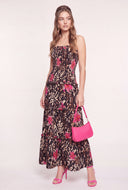 Patterned Ruffle Tiered Maxi Dress
