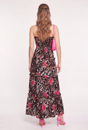 Patterned Ruffle Tiered Maxi Dress
