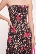 Patterned Ruffle Tiered Maxi Dress