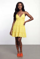 Ruffle Tiered Spaghetti Strap Mini Sundress