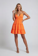 Crepe Tiered Ruffle Sundress