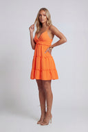 Crepe Tiered Ruffle Sundress