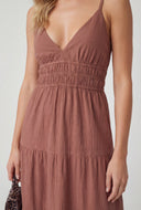 Aleena Tiered Crepe A-Line Sundress