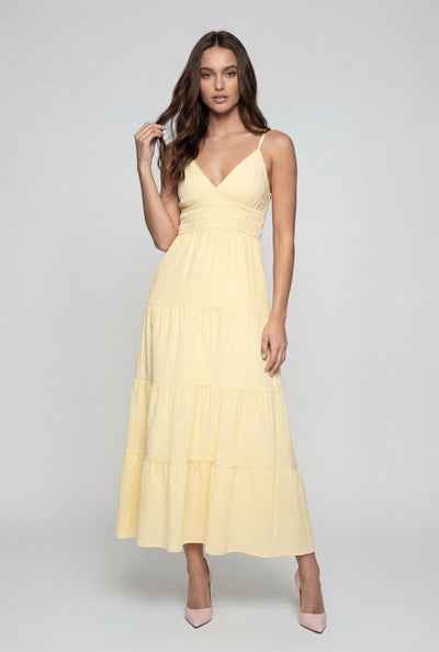 Aleena Tiered Crepe A-Line Sundress