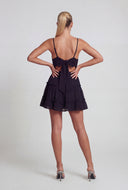 Bow Tie Back Tiered Mini Dress