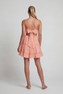Bow Tie Back Tiered Mini Dress