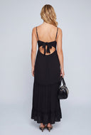 Bow Tie Back Tiered Maxi Dress