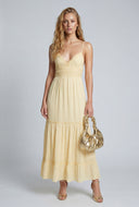Bow Tie Back Tiered Maxi Dress