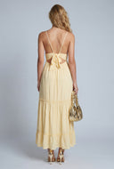 Bow Tie Back Tiered Maxi Dress