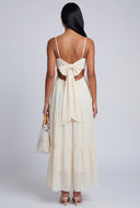 Bow Tie Back Tiered Maxi Dress