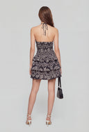 Printed Tiered Halter Dress