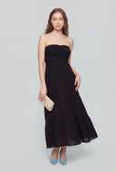 Strapless Tiered Midi Sundress