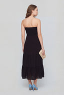 Strapless Tiered Midi Sundress