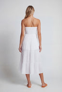 Strapless Tiered Midi Sundress
