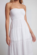 Strapless Tiered Midi Sundress