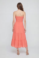 Strapless Tiered Midi Sundress