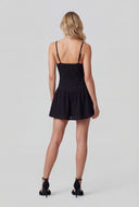 Elaina Textured Drop Waist Skater Dress