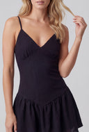 Elaina Textured Drop Waist Skater Dress