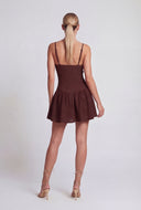 Elaina Textured Drop Waist Skater Dress