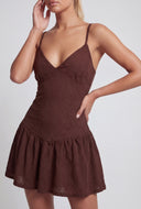 Elaina Textured Drop Waist Skater Dress