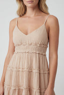 Tiered Ruffle Gauze Mini Sundress
