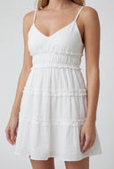 Tiered Ruffle Gauze Mini Sundress