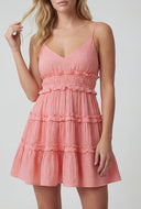 Tiered Ruffle Gauze Mini Sundress