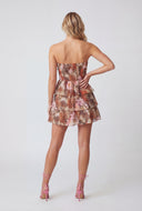 Strapless Ruffle Tiered Mini Dress