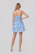 Strapless Ruffle Tiered Mini Dress
