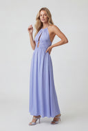 Caged Keyhole Halter Maxi Dress
