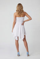 Flounce Hem Smocked Tube Dress