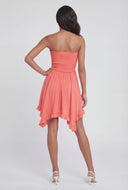 Flounce Hem Smocked Tube Dress