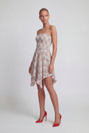 Plaid Asymmetrical A-Line Tube Dress