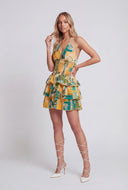 Printed Smocked Halter Dress