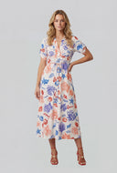Ocean Tie Waist Shirt Dress