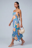 Floral Strapless Maxi Dress