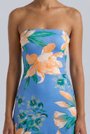 Floral Strapless Maxi Dress