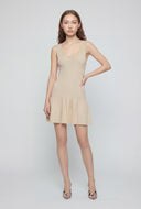Cable Knit Drop Waist Tank Sweater Dress