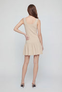 Cable Knit Drop Waist Tank Sweater Dress