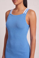 Contrast Criss Cross Back Mini Dress