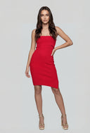Aura Ribbed Fold Over Tube Dress