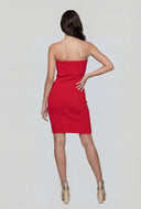 Aura Ribbed Fold Over Tube Dress
