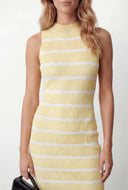 Lennox Striped Mock Neck Sleeveless Dress