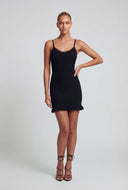 Aubree Lace Trim Knit Mini Dress