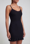 Aubree Lace Trim Knit Mini Dress