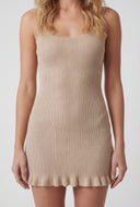 Aubree Lace Trim Knit Mini Dress