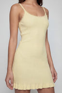 Aubree Lace Trim Knit Mini Dress