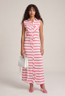 Striped Maxi Shirt Dress